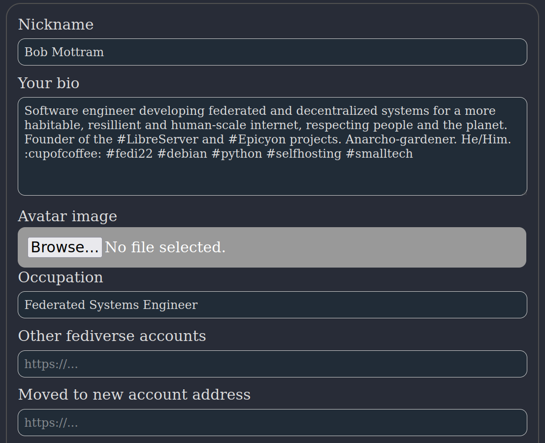 Profile basic details