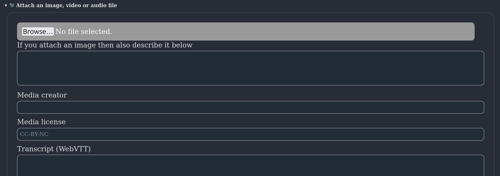 New post attachments